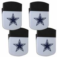 Dallas Cowboys 4 Pack Chip Clip Magnet with Bottle Opener