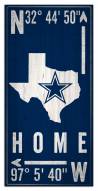 Dallas Cowboys 6" x 12" Coordinates Sign