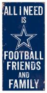 Dallas Cowboys 6" x 12" Friends & Family Sign