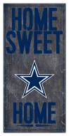 Dallas Cowboys 6" x 12" Home Sweet Home Sign