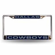 Dallas Cowboys Blue Laser Chrome License Plate Frame
