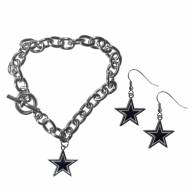 Dallas Cowboys Chain Bracelet & Dangle Earring Set