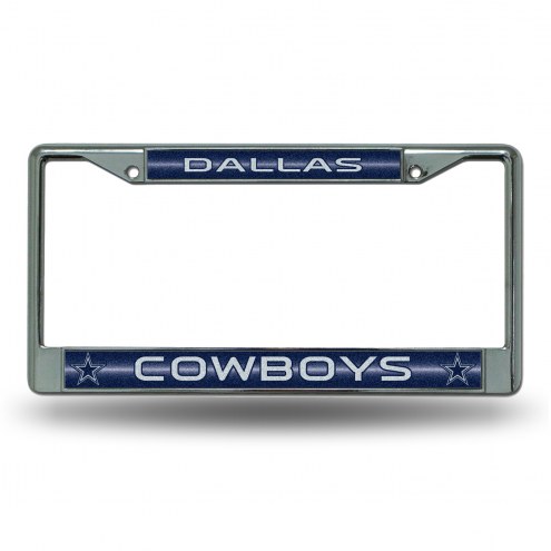 Dallas Cowboys Chrome Glitter License Plate Frame