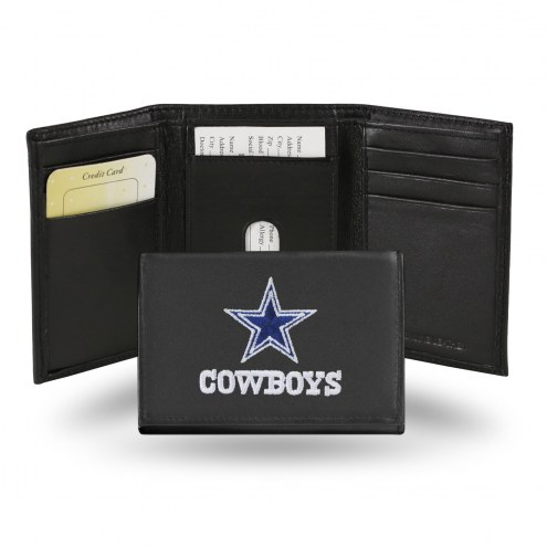 Dallas Cowboys Embroidered Leather Tri-Fold Wallet