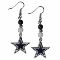 Dallas Cowboys Fan Bead Dangle Earrings