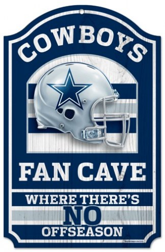 Dallas Cowboys Fan Cave Wood Sign