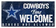 Dallas Cowboys Fans Welcome Sign