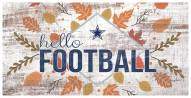 Dallas Cowboys Hello Football 6" x 12" Wall Art