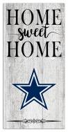 Dallas Cowboys Home Sweet Home Whitewashed 6" x 12" Sign