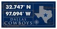 Dallas Cowboys Horizontal Coordinate 6" x 12" Sign