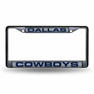 Dallas Cowboys Laser Black License Plate Frame
