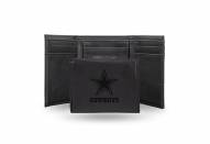 Dallas Cowboys Laser Engraved Black Trifold Wallet