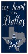 Dallas Cowboys My Heart State 6" x 12" Sign