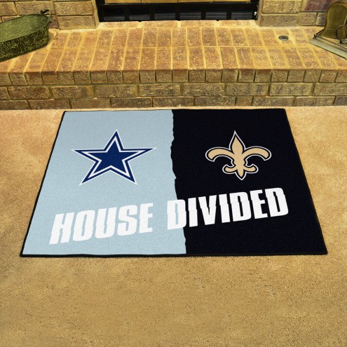 Dallas Cowboys/New Orleans Saints House Divided Mat