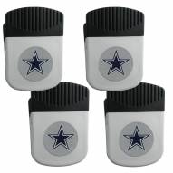 Dallas Cowboys 4 Pack Chip Clip Magnet with Bottle Opener