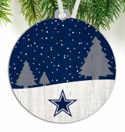Dallas Cowboys Snow Scene Ornament