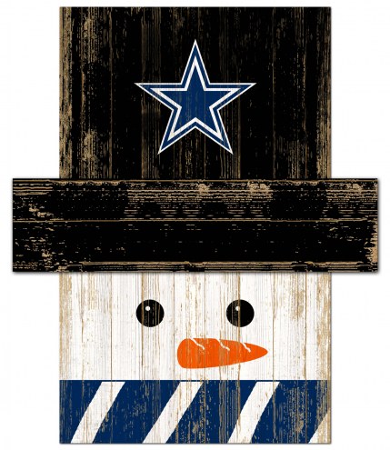Dallas Cowboys Snowman Head Sign