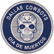 Dallas Cowboys Sugar Skull 12" Circle Sign