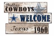 Dallas Cowboys Welcome 3 Plank Sign