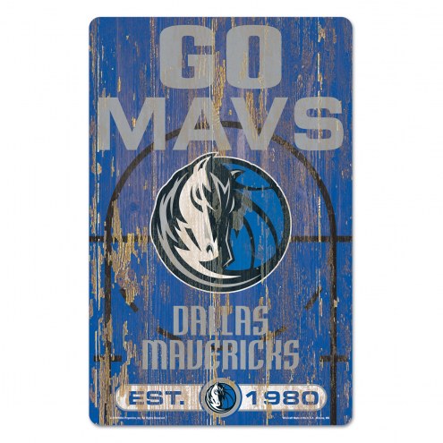 Dallas Mavericks Slogan Wood Sign