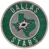 Dallas Stars 12" Circle with State Sign
