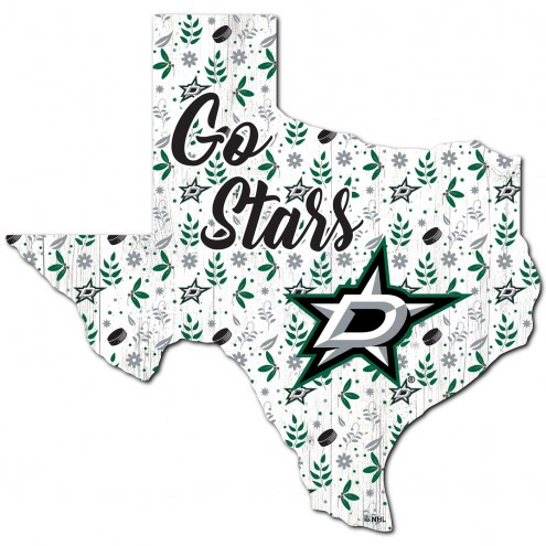 Dallas Stars 12&quot; Floral State Sign