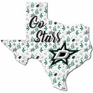 Dallas Stars 12" Floral State Sign