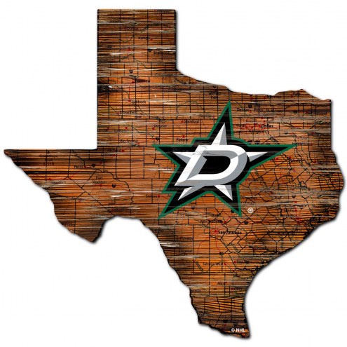 Dallas Stars 12&quot; Roadmap State Sign