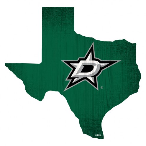 Dallas Stars 12&quot; Team Color Logo State Sign