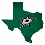 Dallas Stars 12" Team Color Logo State Sign