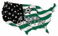 Dallas Stars 15" USA Flag Cutout Sign