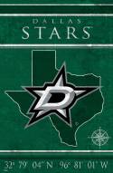 Dallas Stars 17" x 26" Coordinates Sign