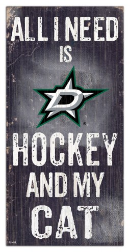 Dallas Stars 6&quot; x 12&quot; Hockey & My Cat Sign
