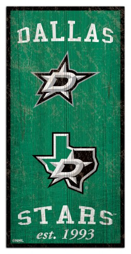 Dallas Stars 6&quot; x 12&quot; Heritage Sign