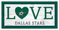 Dallas Stars 6" x 12" Love Sign