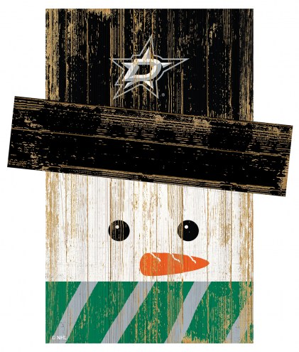 Dallas Stars Snowman Head Sign