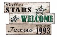 Dallas Stars Welcome 3 Plank Sign
