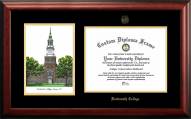 Dartmouth Big Green Gold Embossed Diploma Frame with Campus Images Lithograph