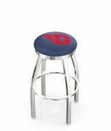 Dayton Flyers Chrome Swivel Bar Stool with Accent Ring
