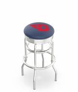 Dayton Flyers Double Ring Swivel Barstool with Ribbed Accent Ring