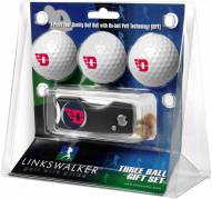 Dayton Flyers Golf Ball Gift Pack with Spring Action Divot Tool