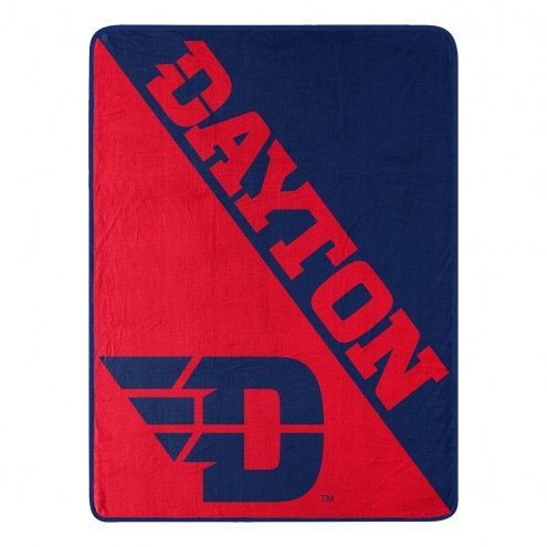 Dayton Flyers Halftone Micro Raschel Throw Blanket