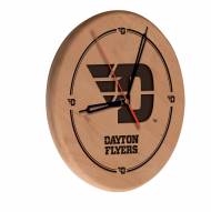 Dayton Flyers Laser Engraved Wood Clock