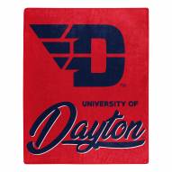 Dayton Flyers Signature Raschel Throw Blanket