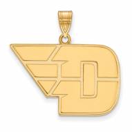 Dayton Flyers Sterling Silver Gold Plated Large Pendant