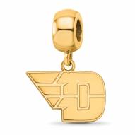 Dayton Flyers Sterling Silver Gold Plated Small Dangle Bead