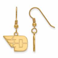 Dayton Flyers Sterling Silver Gold Plated Small Dangle Earrings