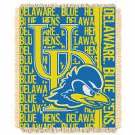 Delaware Blue Hens Double Play Woven Throw Blanket