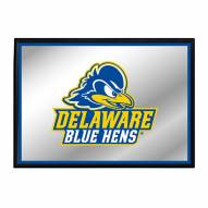 Delaware Blue Hens Horizontal Framed Mirrored Wall Sign
