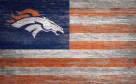 Denver Broncos 11" x 19" Distressed Flag Sign